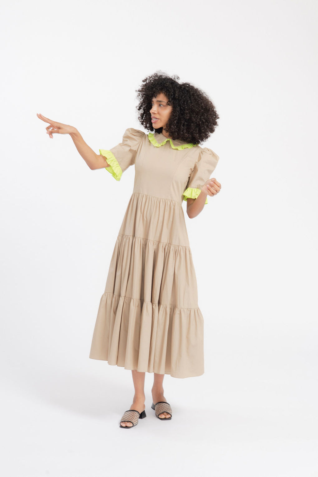 Batsheva-Batsheva Spring Lucy Dress-Batsheva camel dress-Batsheva tiered dress-Idun-St. Paul