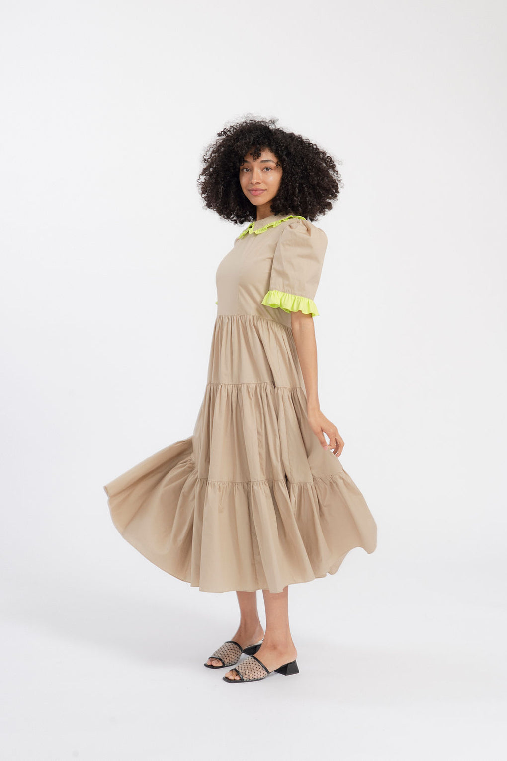 Batsheva-Batsheva Spring Lucy Dress-Batsheva camel dress-Batsheva tiered dress-Idun-St. Paul