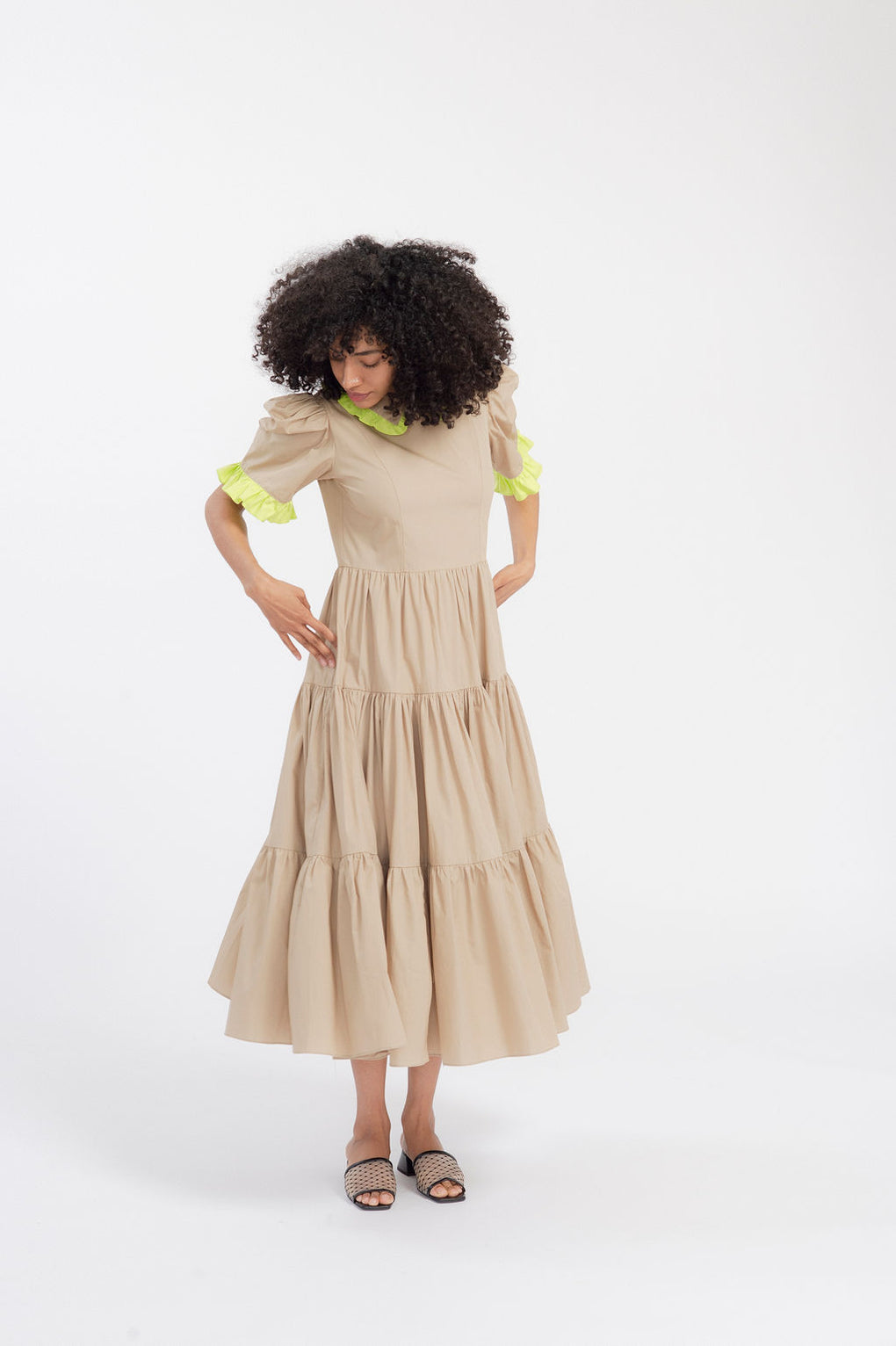 Batsheva-Batsheva Spring Lucy Dress-Batsheva camel dress-Batsheva tiered dress-Idun-St. Paul