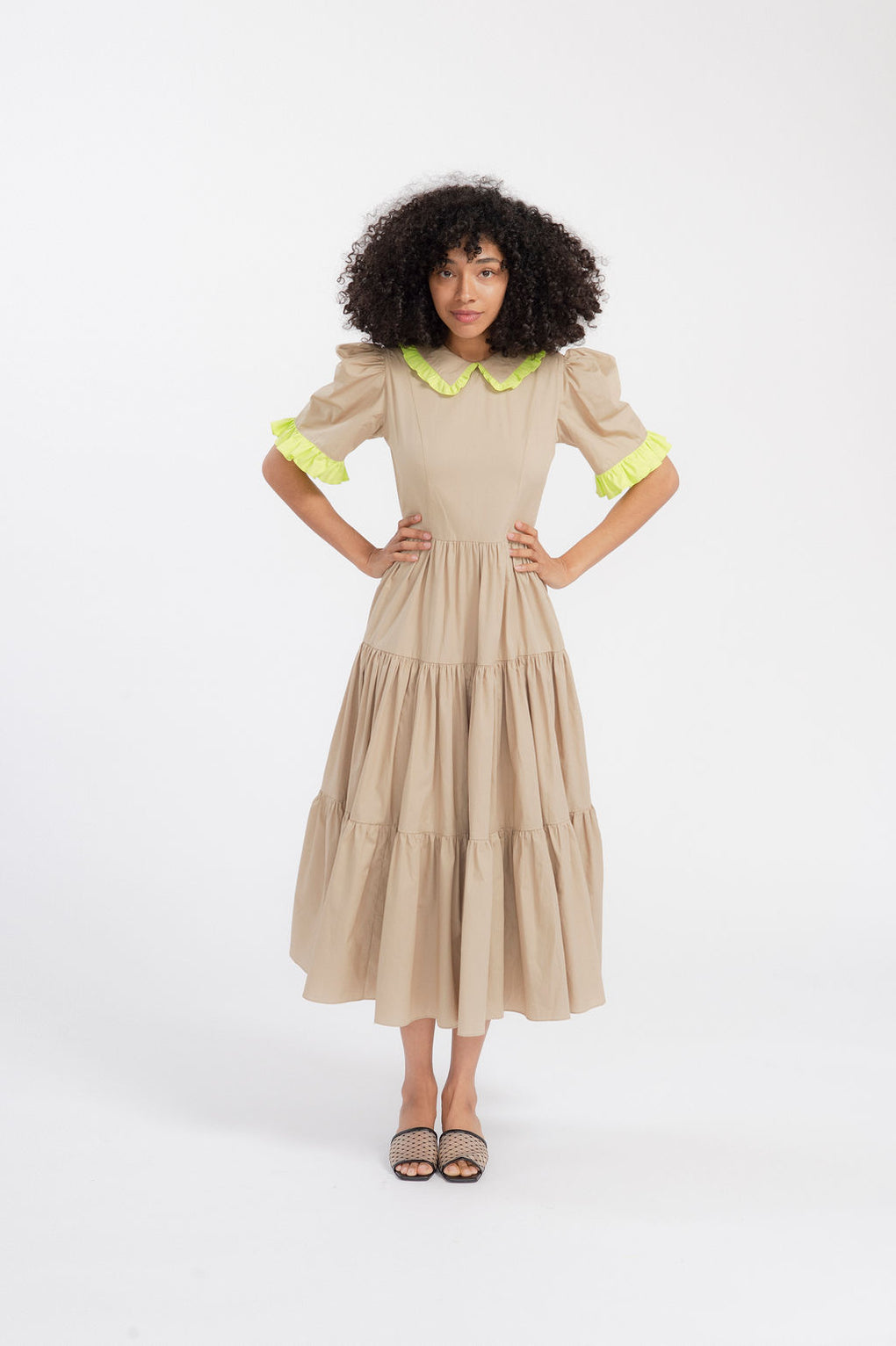 Batsheva-Batsheva Spring Lucy Dress-Batsheva camel dress-Batsheva tiered dress-Idun-St. Paul