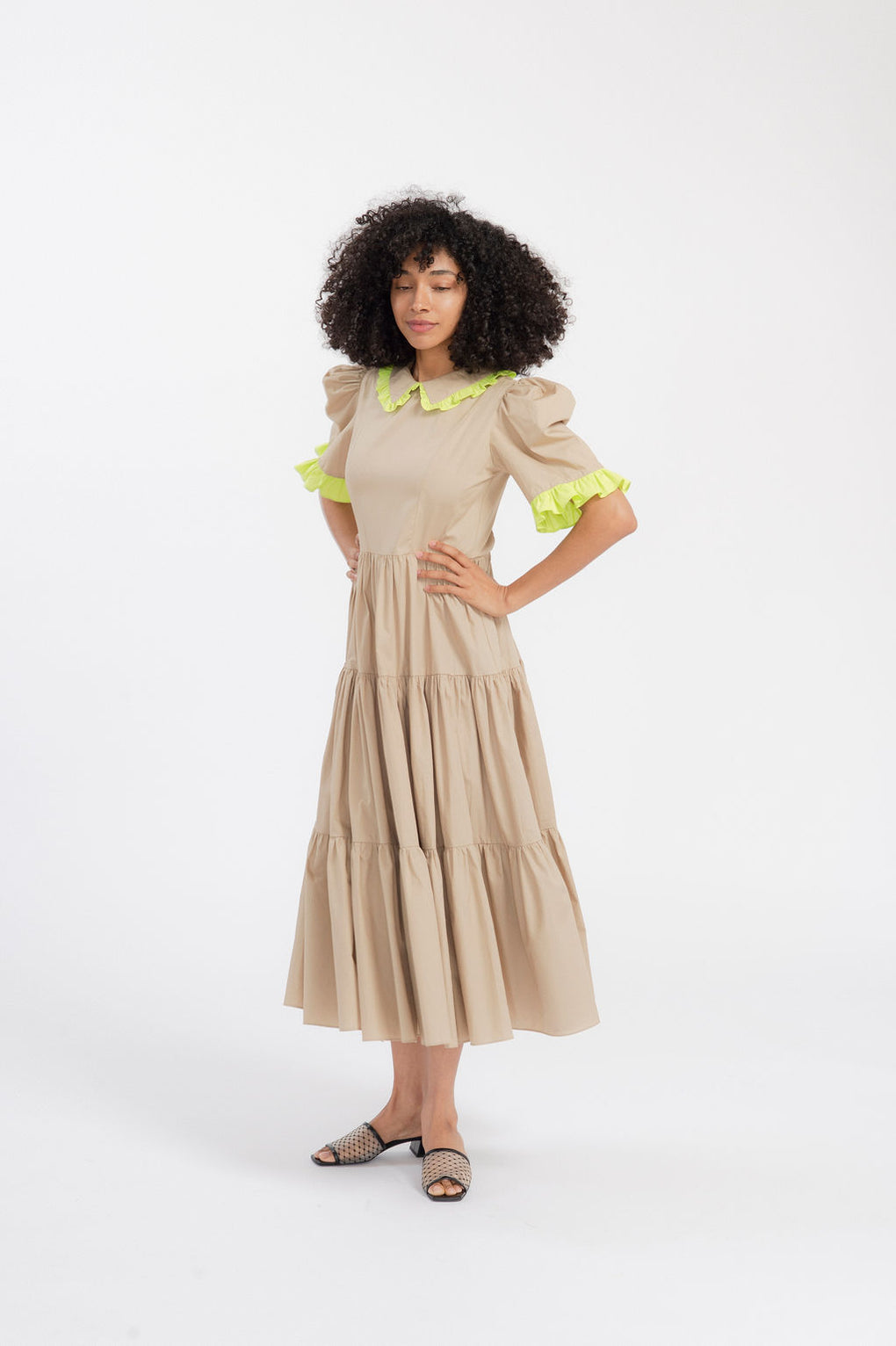Batsheva-Batsheva Spring Lucy Dress-Batsheva camel dress-Batsheva tiered dress-Idun-St. Paul