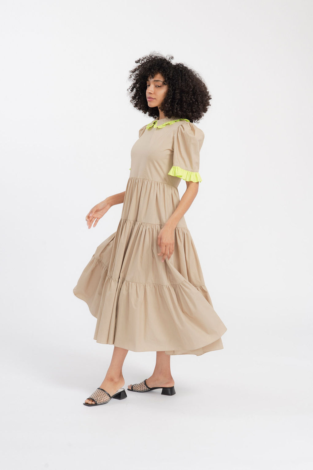 Batsheva-Batsheva Spring Lucy Dress-Batsheva camel dress-Batsheva tiered dress-Idun-St. Paul