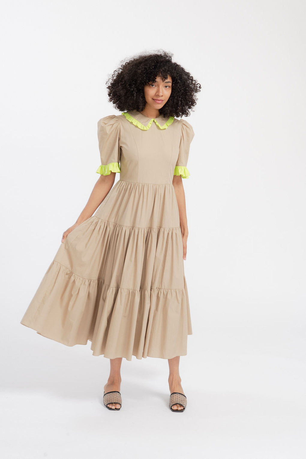 Batsheva-Batsheva Spring Lucy Dress-Batsheva camel dress-Batsheva tiered dress-Idun-St. Paul