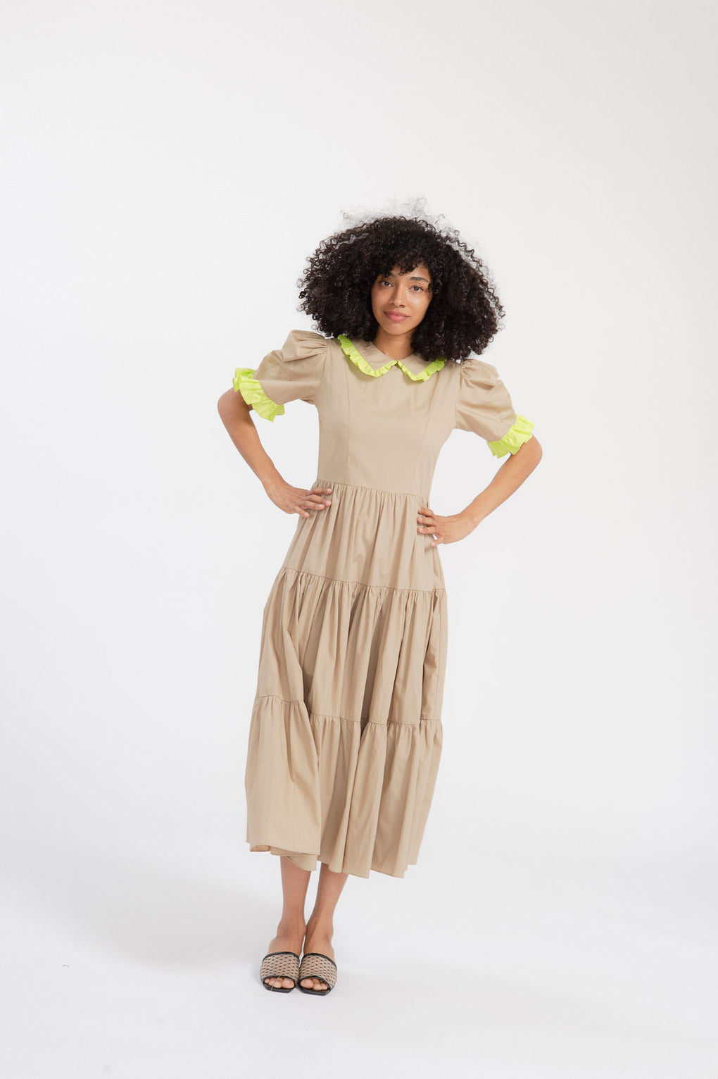 Batsheva-Batsheva Spring Lucy Dress-Batsheva camel dress-Batsheva tiered dress-Idun-St. Paul
