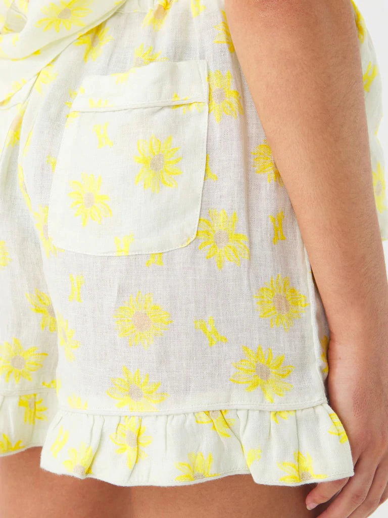 Helmstedt Mira Shorts-Helmstedt sunflower shorts-white summer shorts-Idun-St. Paul