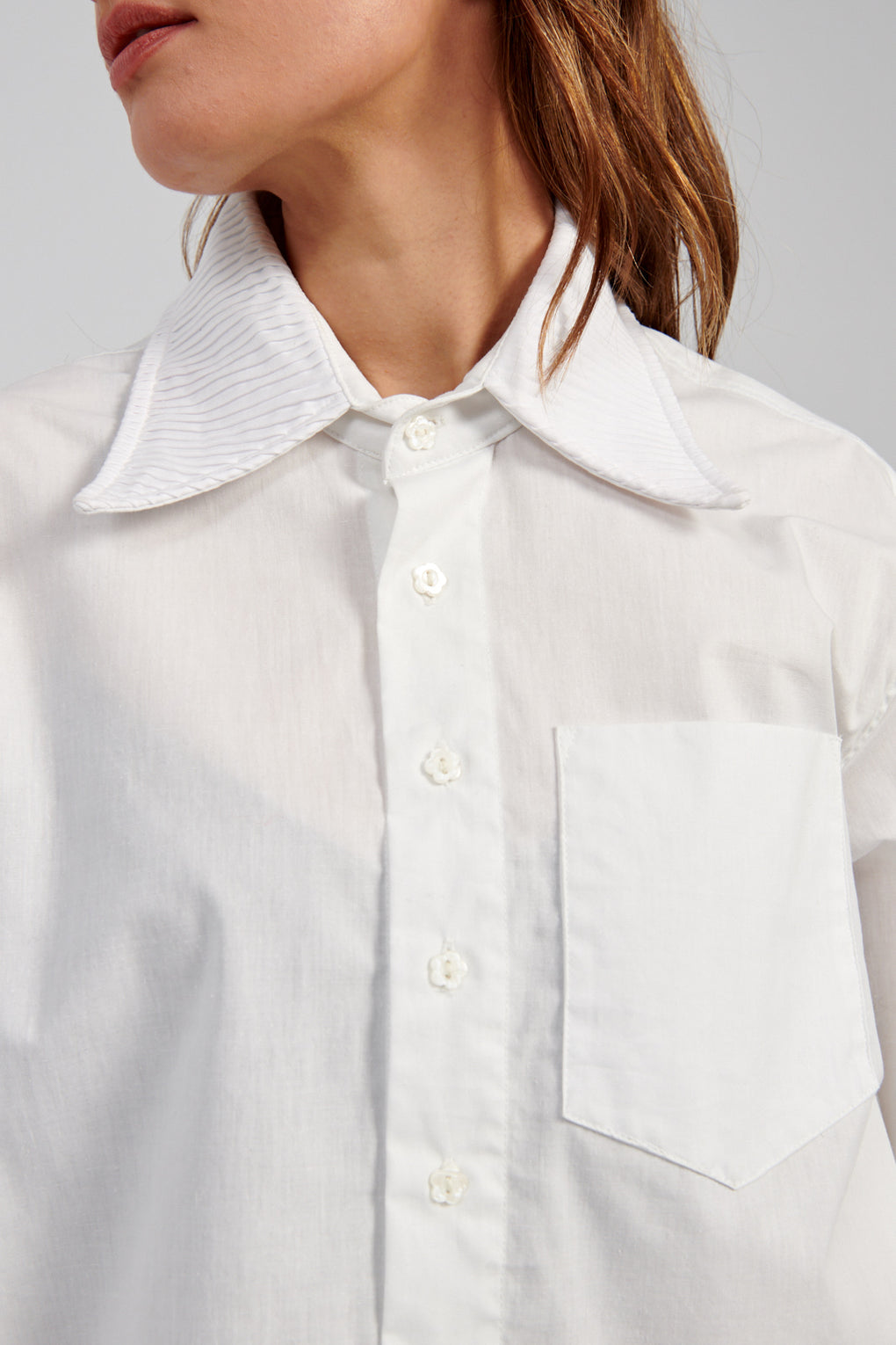 Nin Studio 3D Mantra Shirt white-Nin Studio white button up shirt-Idun-St. Paul