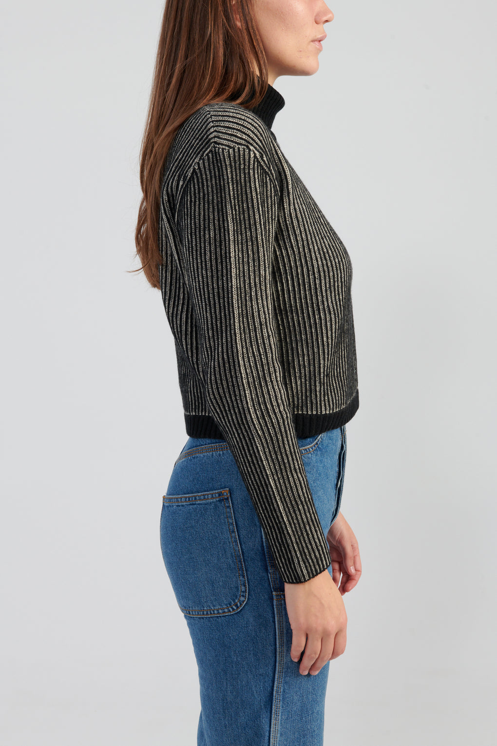 Striped Turtleneck Sweater