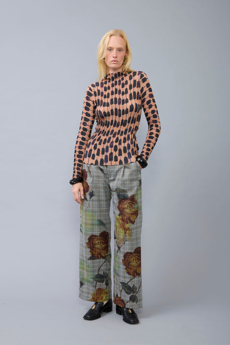 Susi Cross Pleated Top