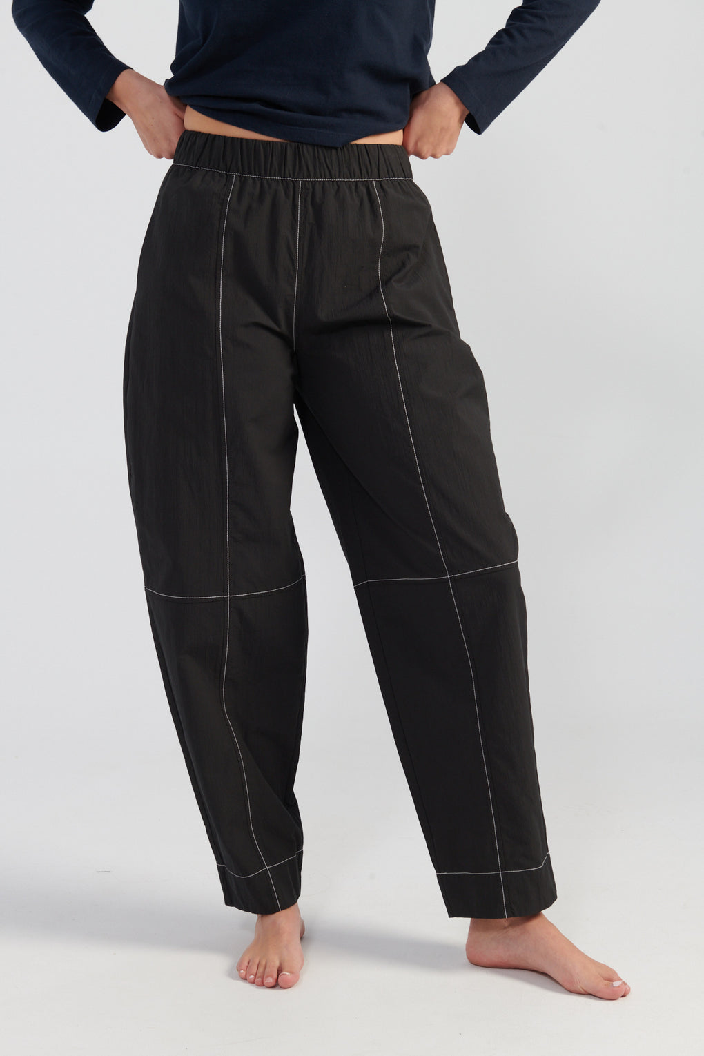 Elasticated Curved Pants