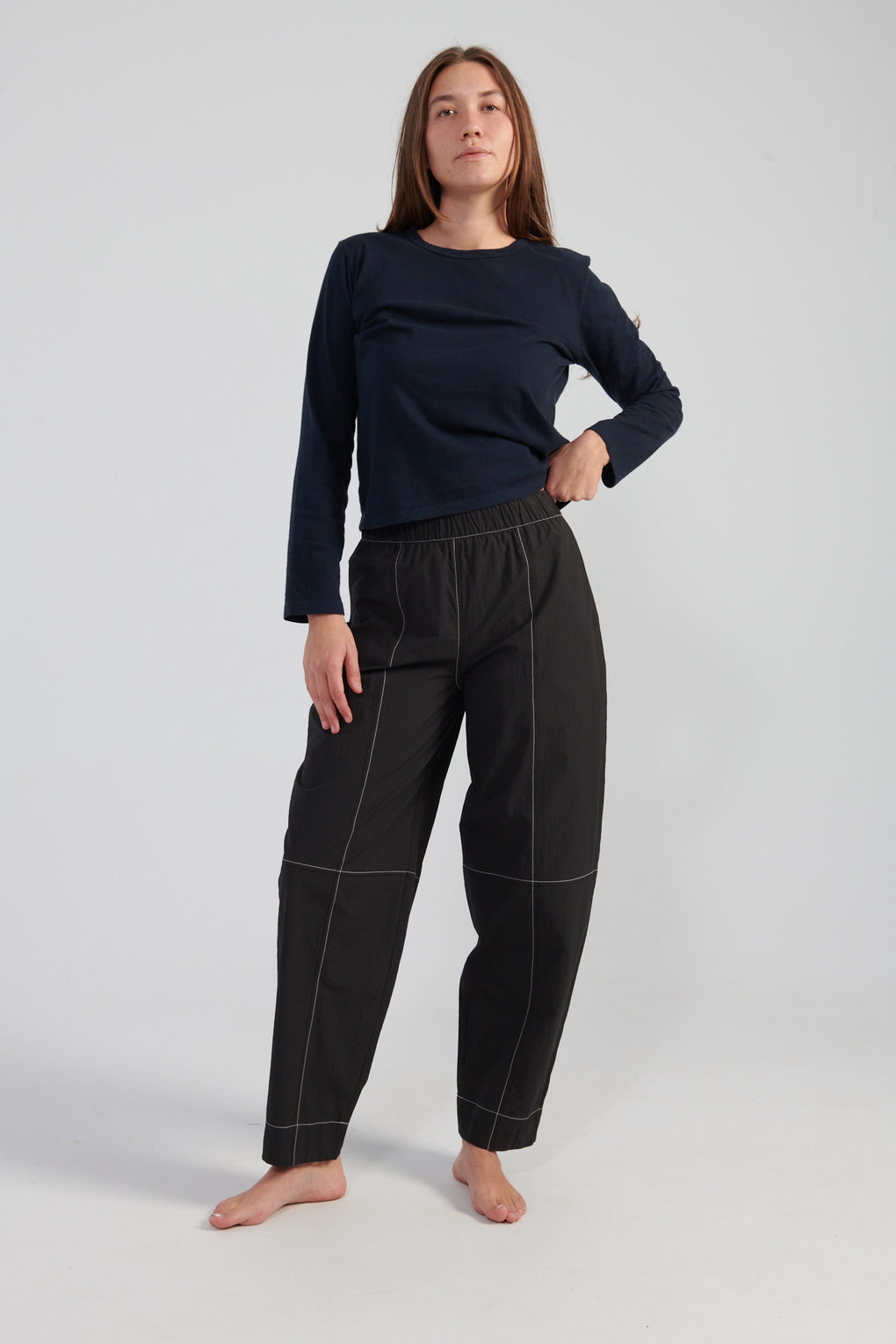 Elasticated Curved Pants