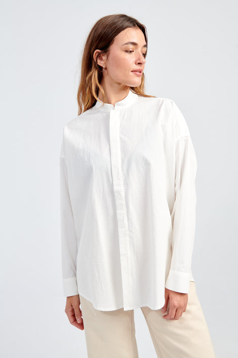 Mandarin Cocoon Dress Shirt