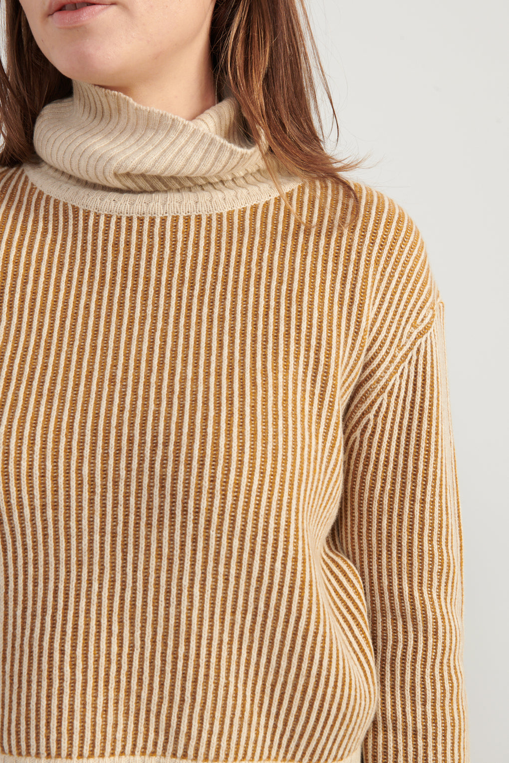 Striped Turtleneck Sweater