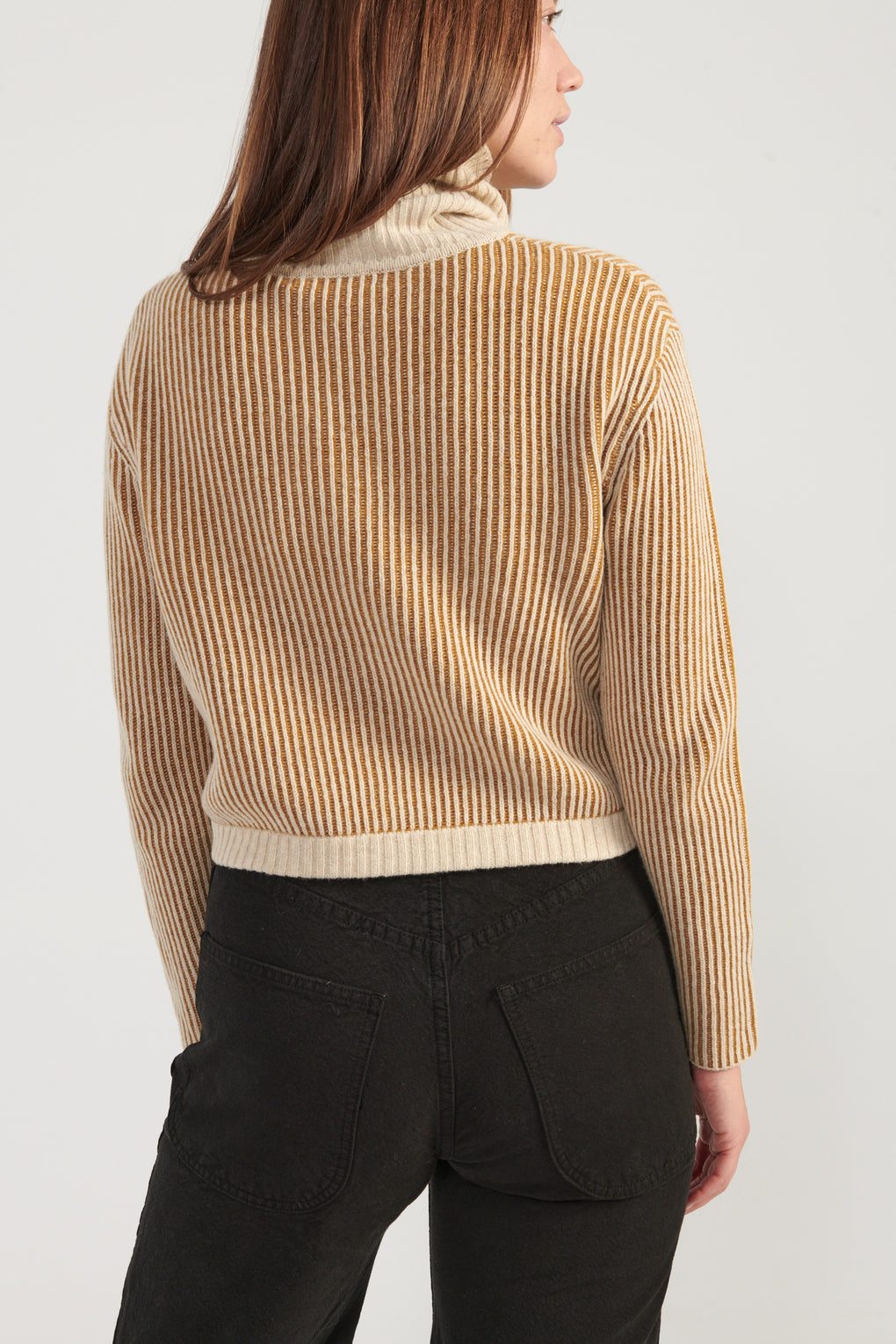 Striped Turtleneck Sweater