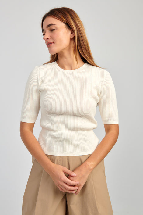 Ribbed Shortsleeves