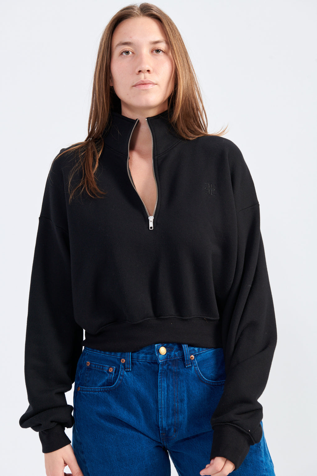 Cropped Half-Zip