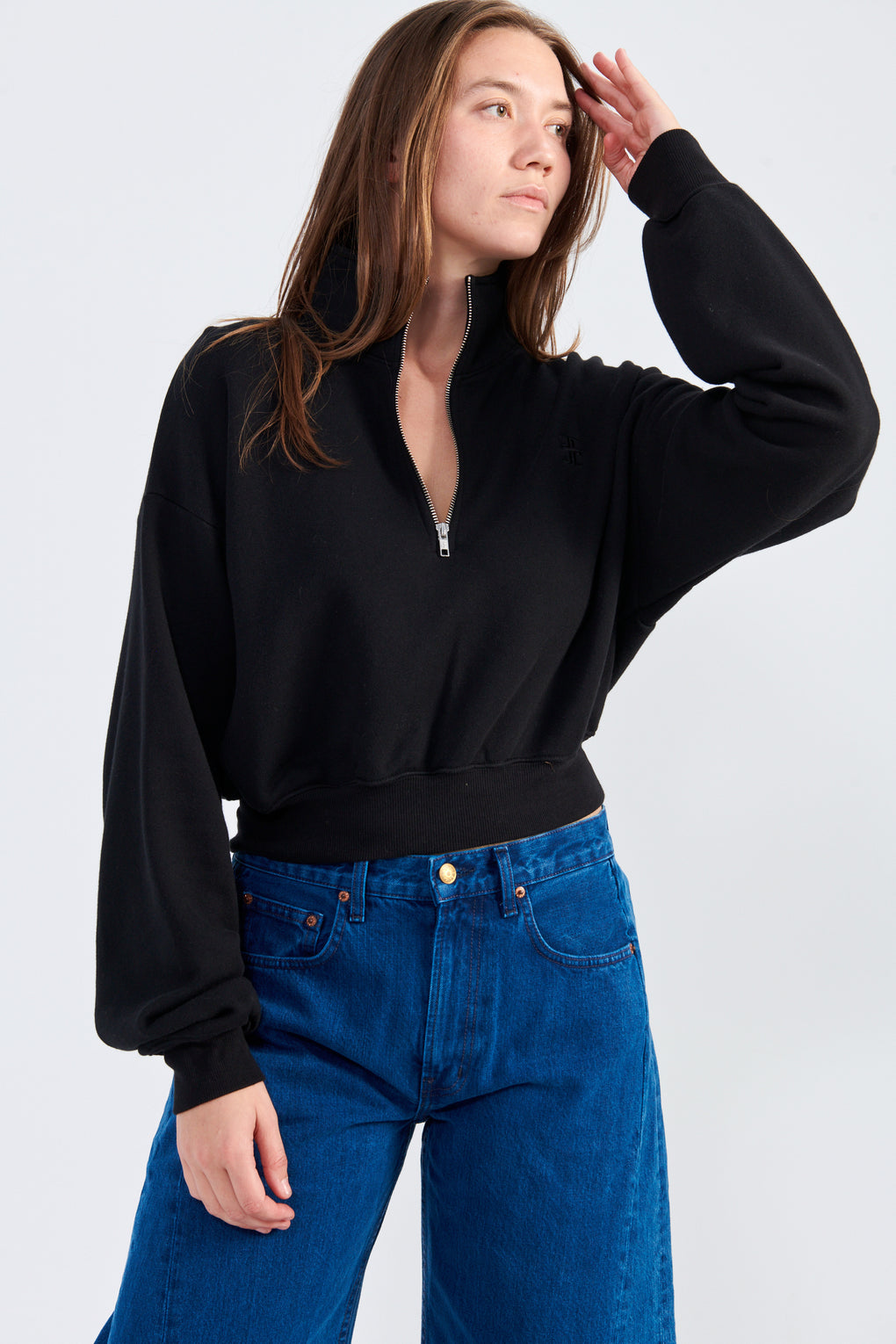 Cropped Half-Zip