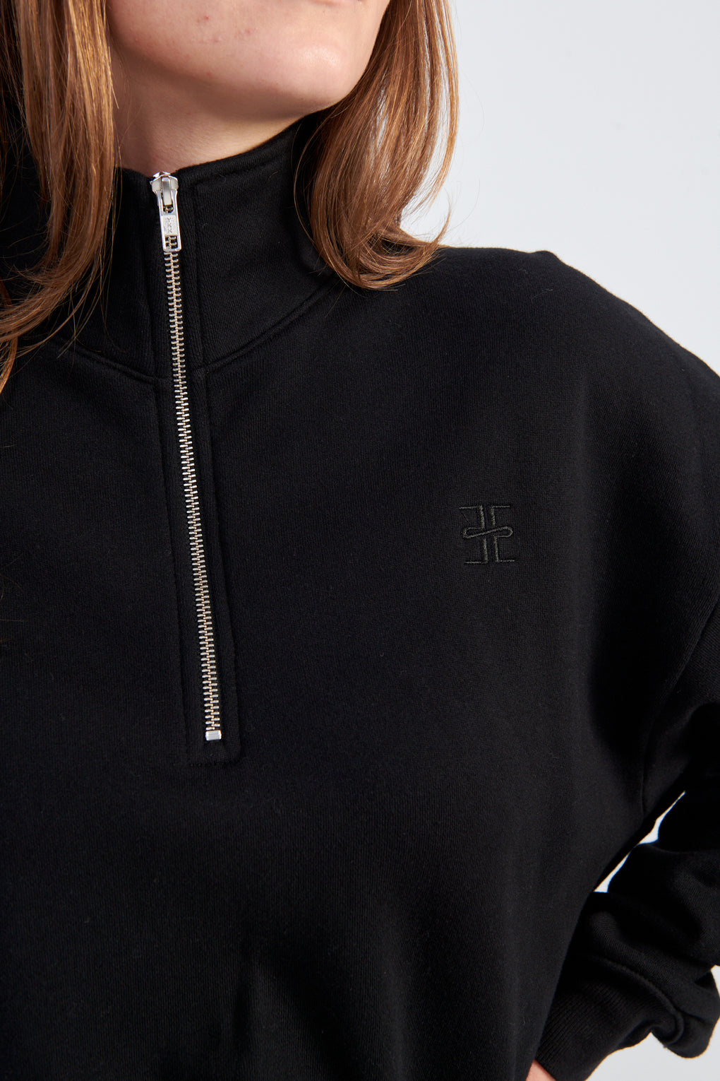 Cropped Half-Zip