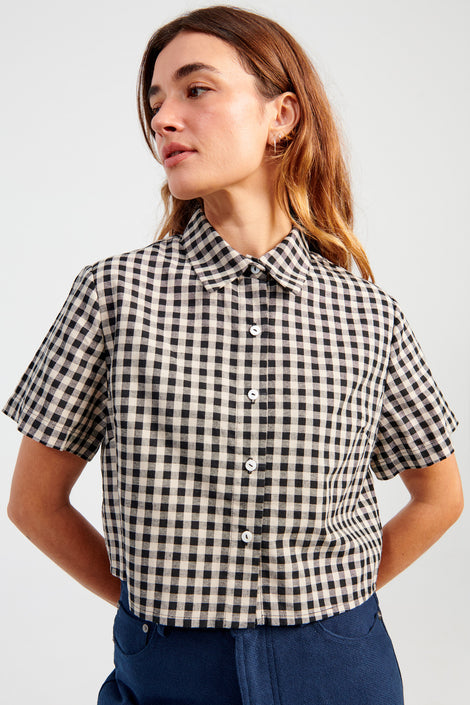 Gingham Cropped Shirt