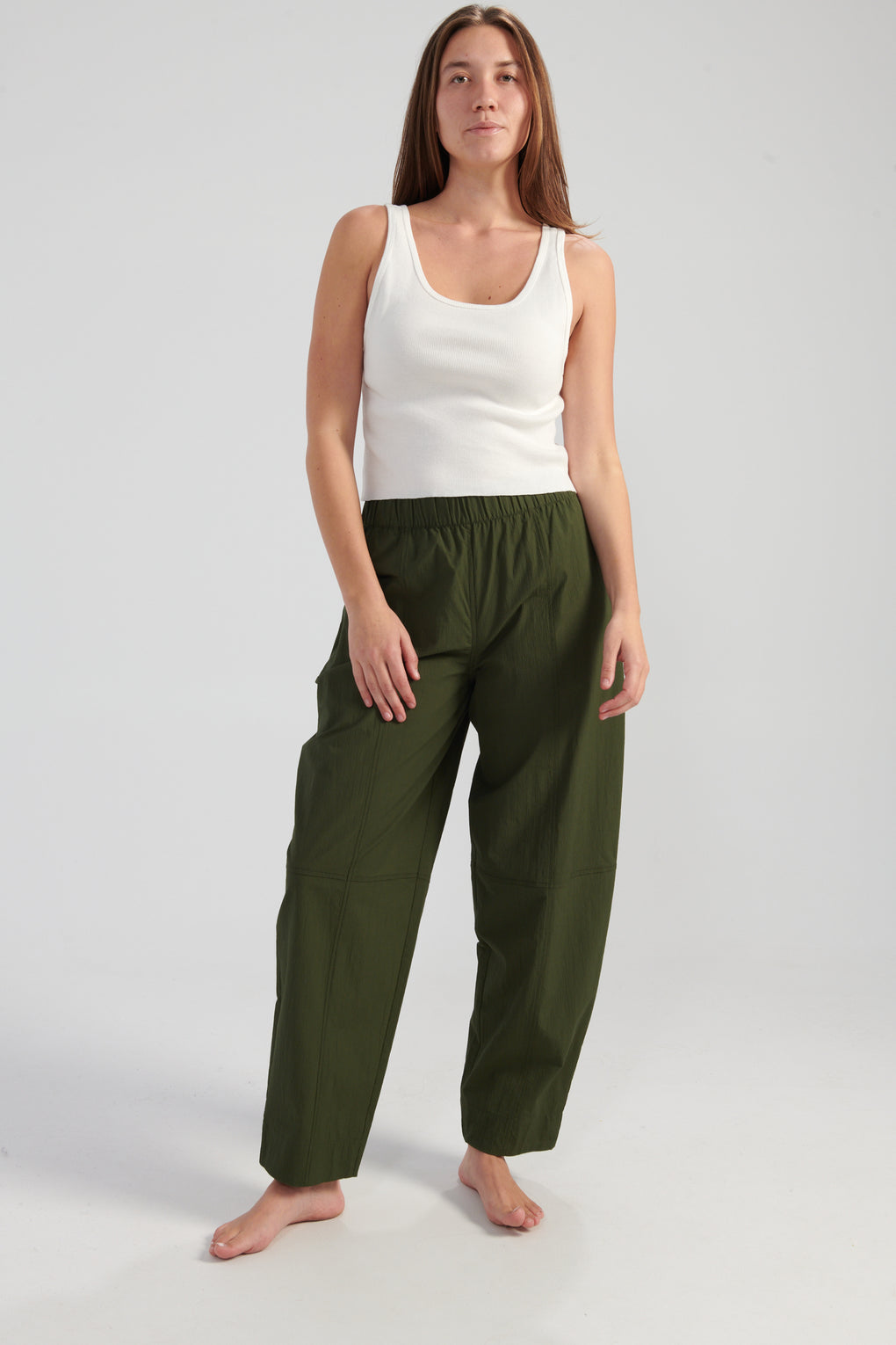 Elasticated Curved Pants