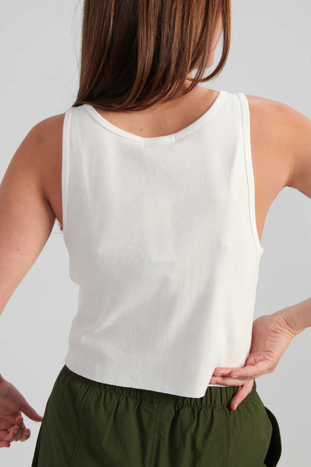 Cropped Scoop Neck Tank