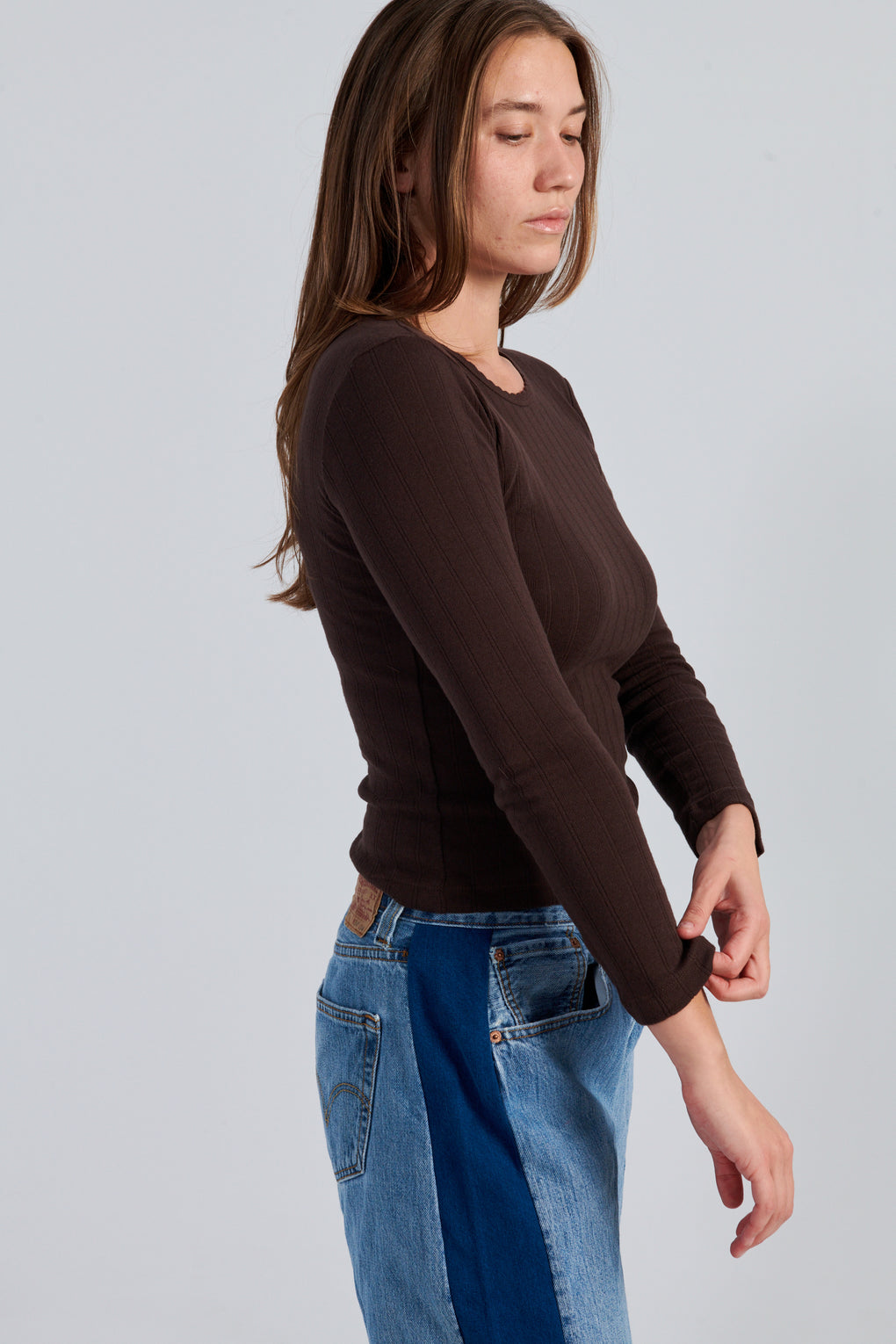 Pointelle Slim Fit Long Sleeve