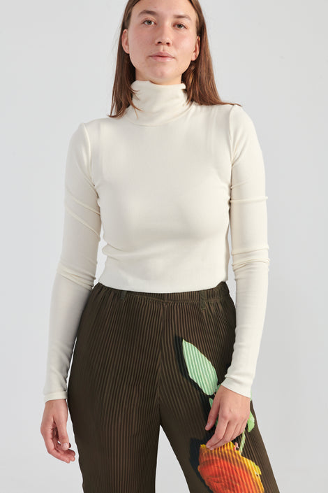 Cropped Fitted Turtleneck