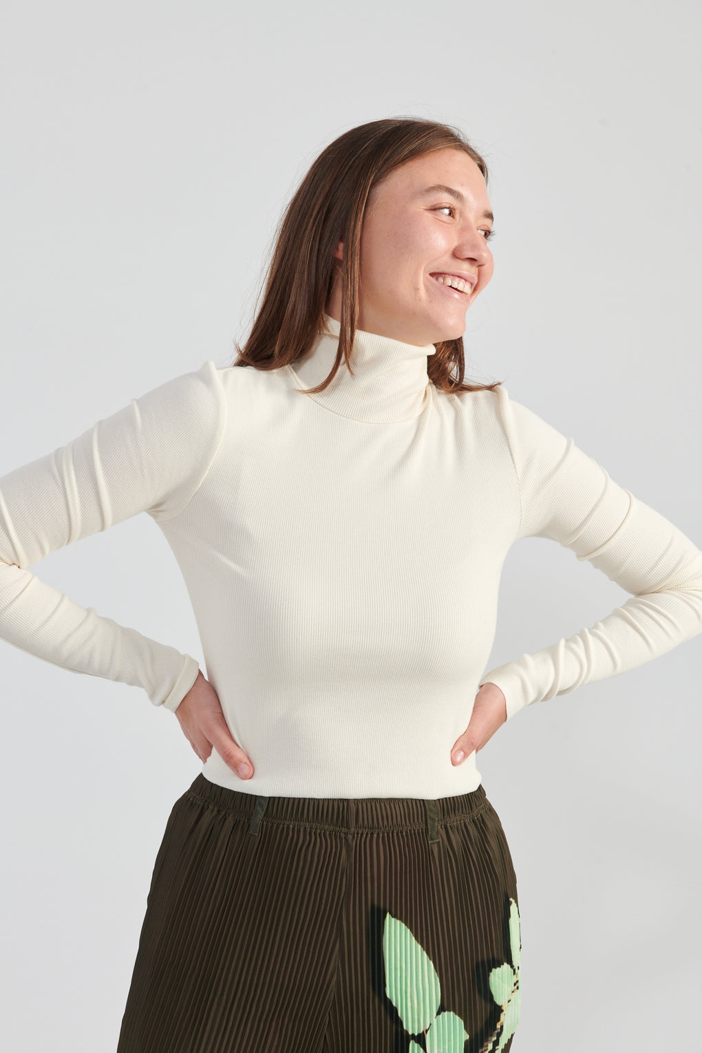 Cropped Fitted Turtleneck