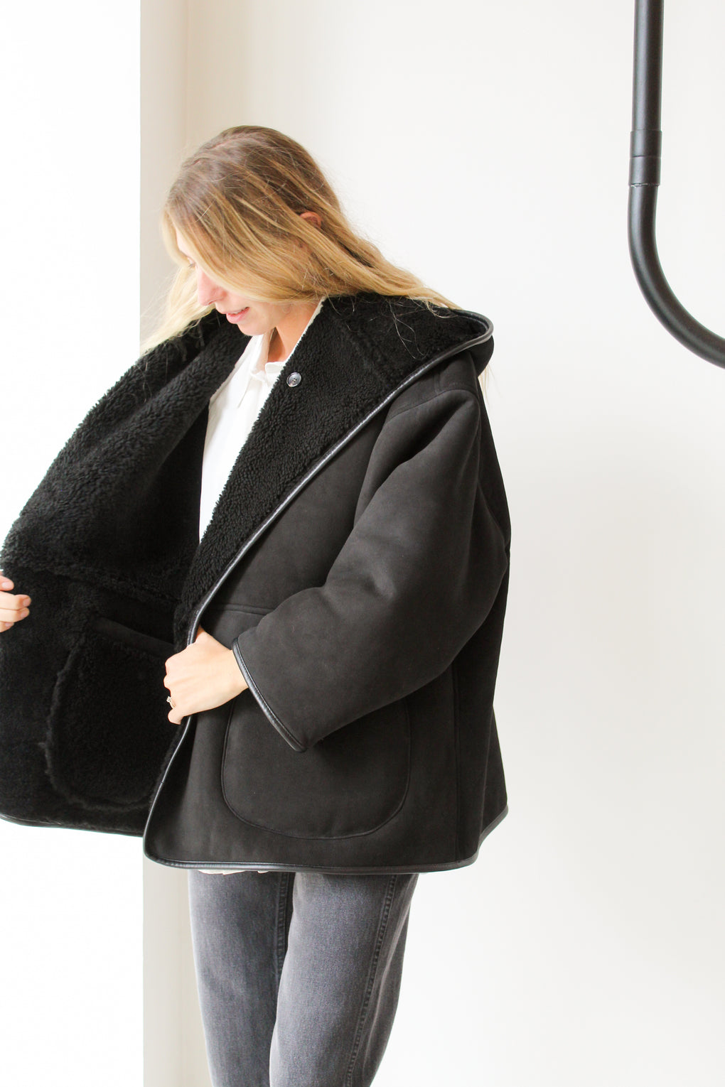 Curly Suede Reversible Holland Coat