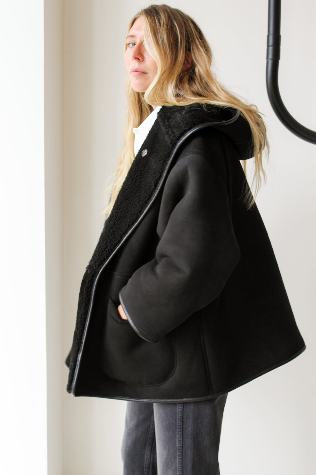 Curly Suede Reversible Holland Coat