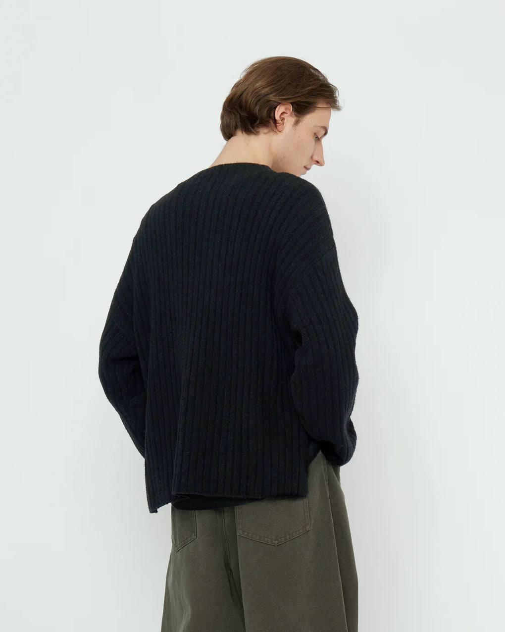 Oversized Ribbed Mockneck