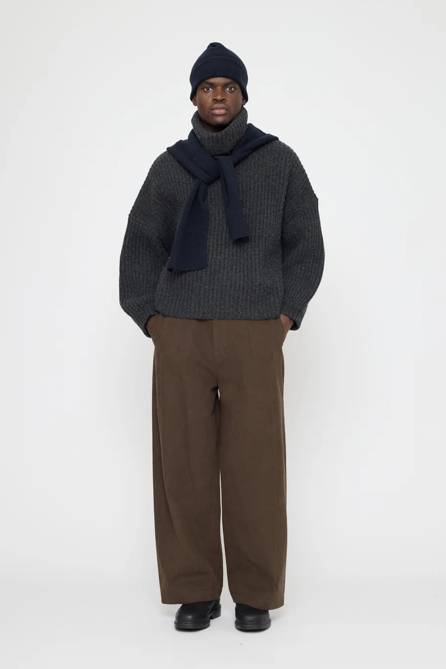Chunky Ribbed Turtleneck Sweater