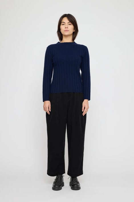 Mock Neck Ribbed Long Sleeves