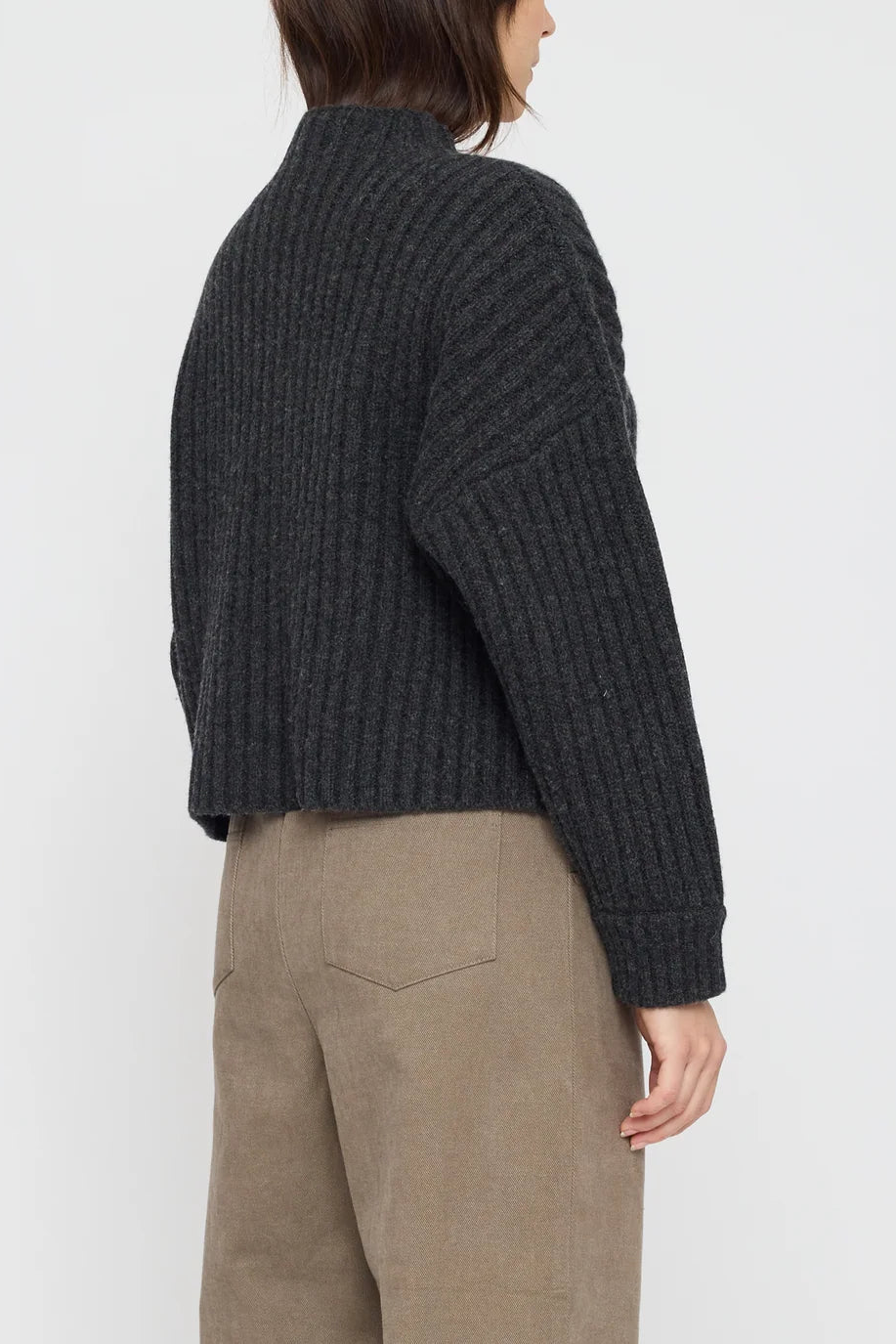 Chunky Ribbed Mockneck Sweater