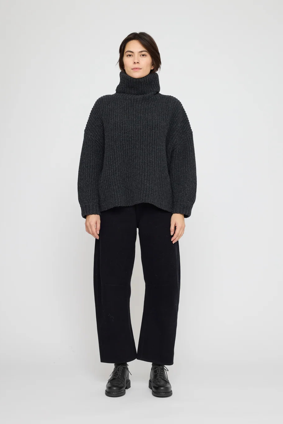 Chunky Ribbed Turtleneck Sweater