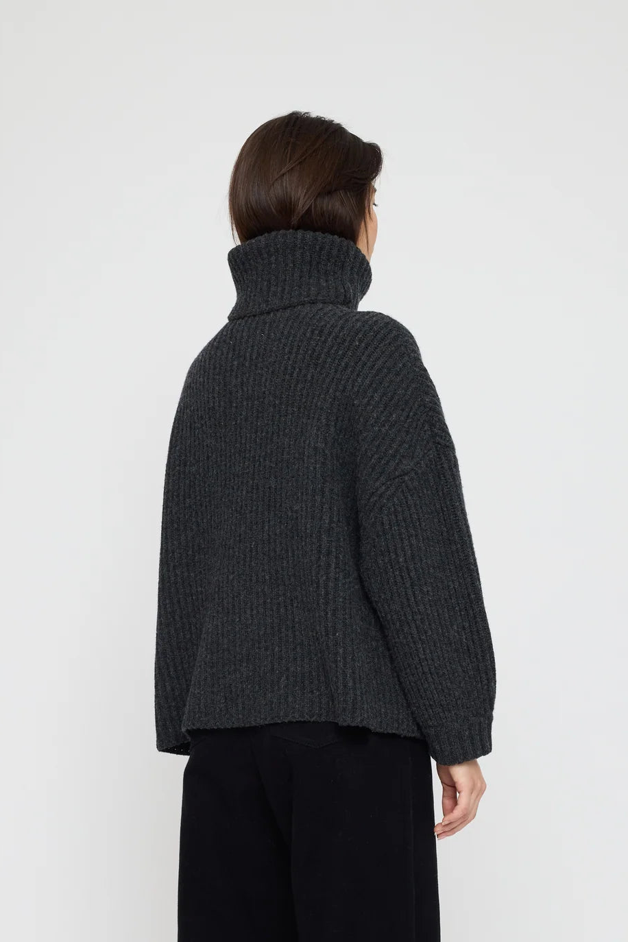 Chunky Ribbed Turtleneck Sweater