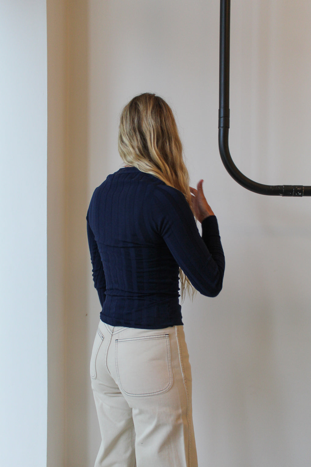 Merino V-Neck Ribbed Cardigan