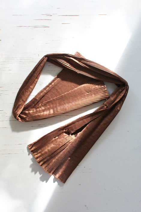 Silk Dupion Pleated Scarf