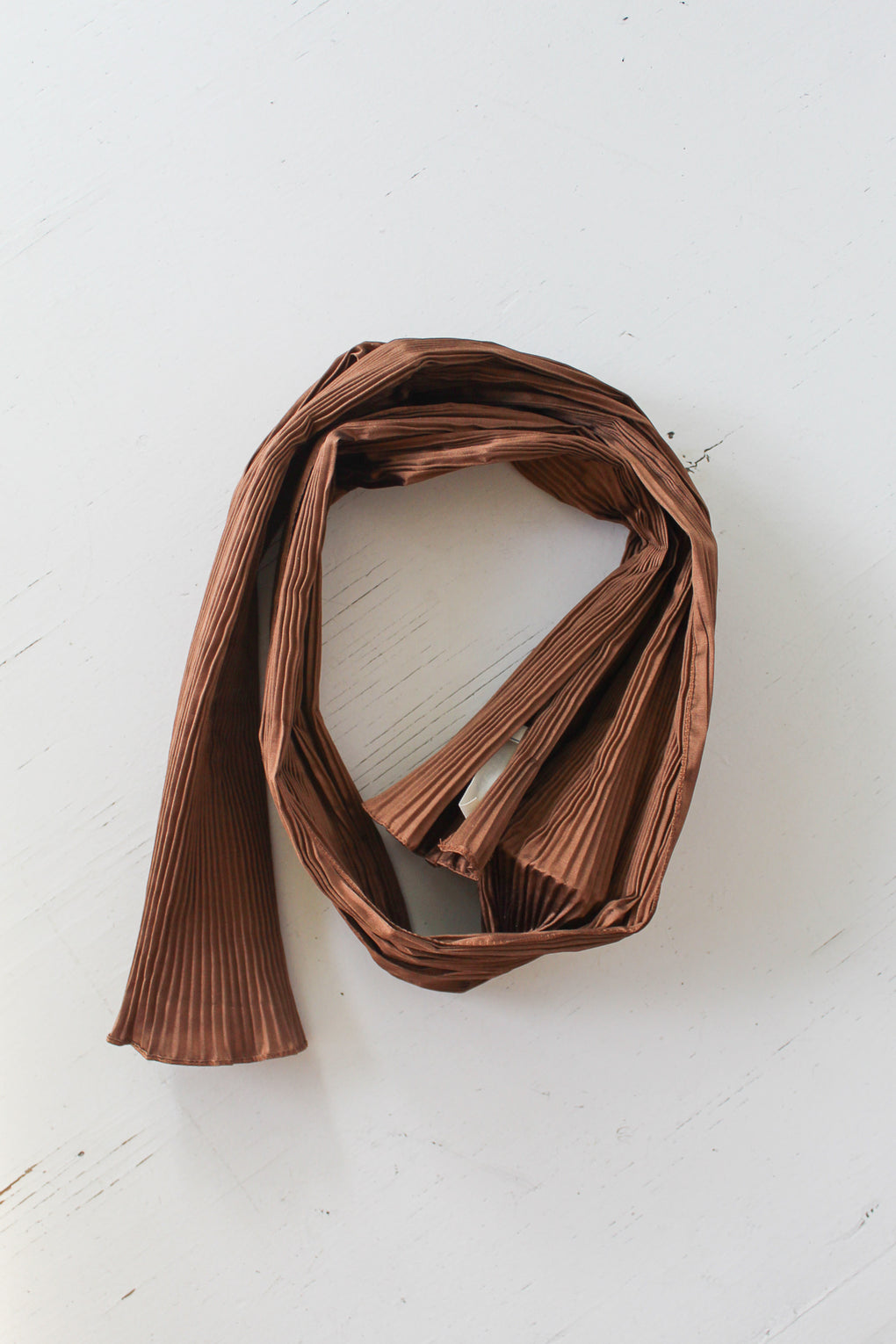Silk Dupion Pleated Scarf