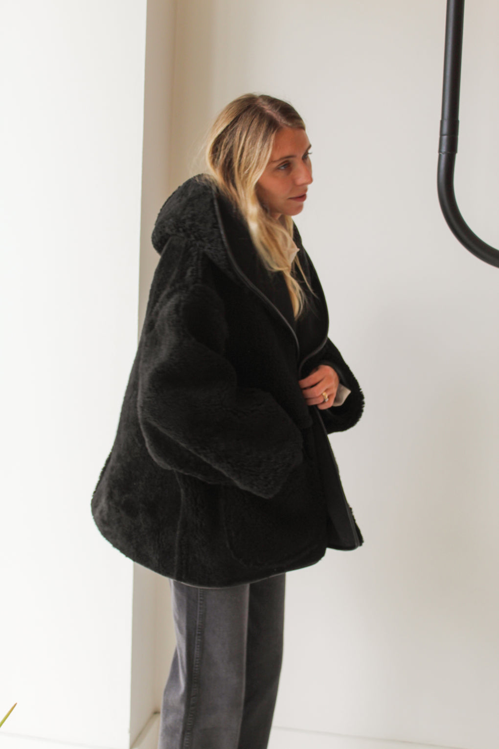 Curly Suede Reversible Holland Coat