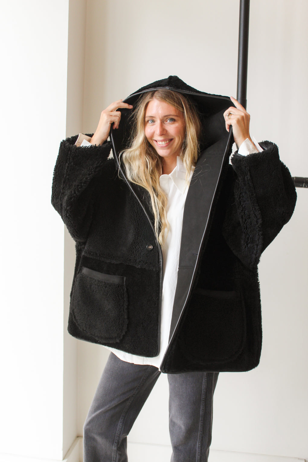 Curly Suede Reversible Holland Coat