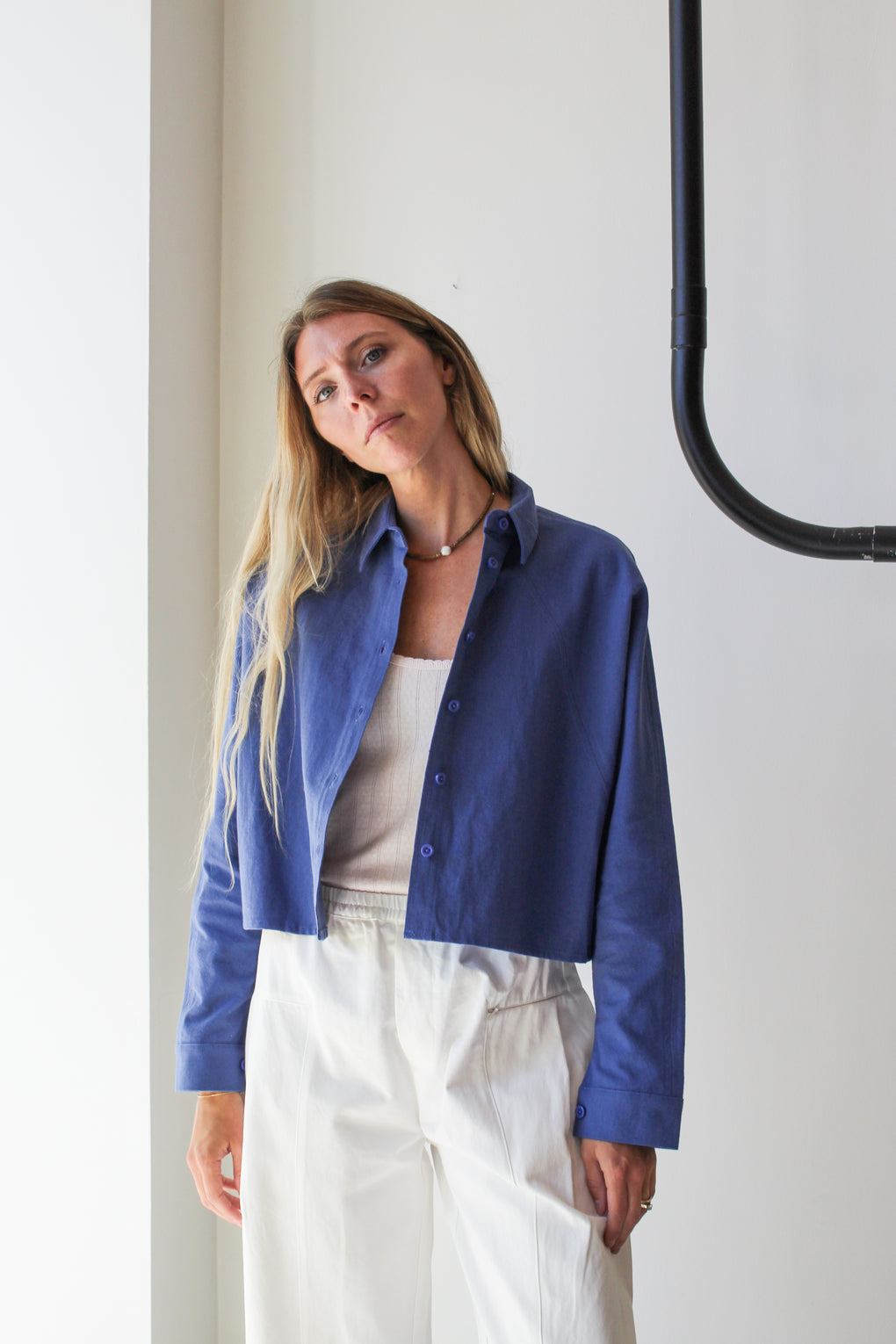 Signature 3/4 Cropped Shirt Jacket