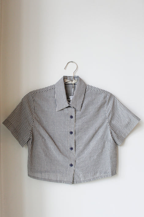 Striped Cropped Shirt