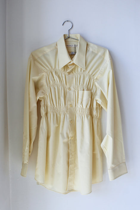Ruched Button-Up