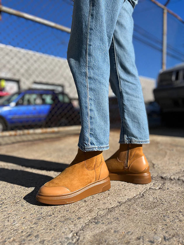 Shearling sneaker boot sales