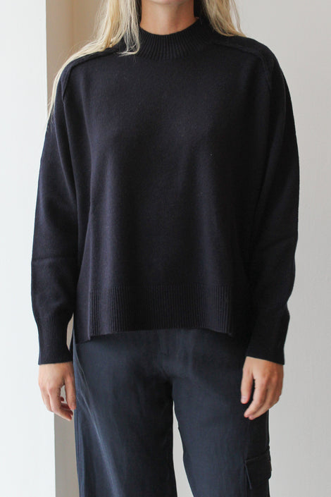 Relaxed Rolled Seam Sweater