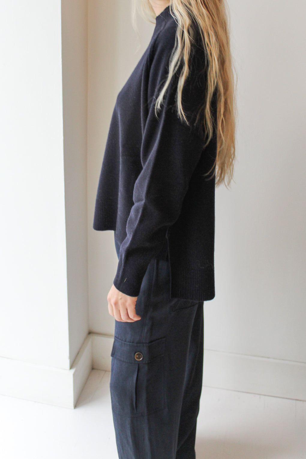 Relaxed Rolled Seam Sweater