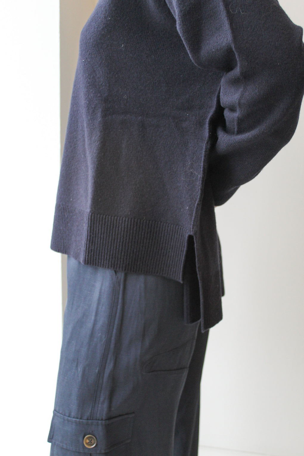 Relaxed Rolled Seam Sweater