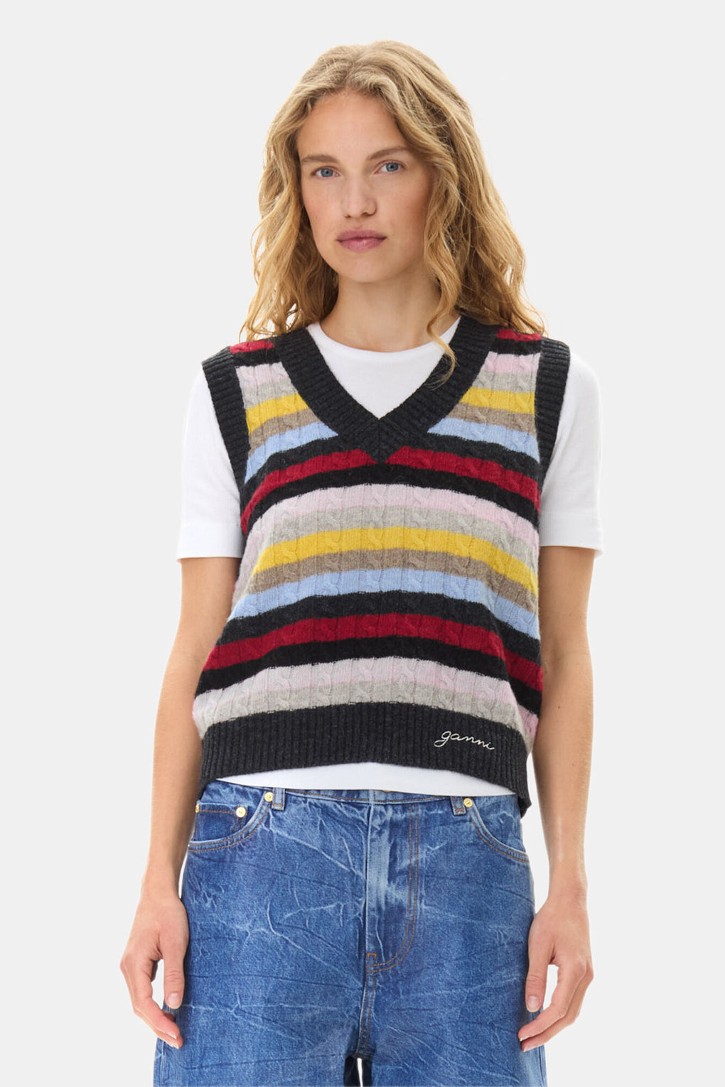 Logo Wool Mix Vest