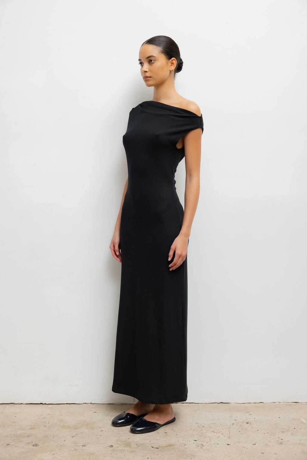 Lauren Ruched Asymmetrical Shoulder Dress