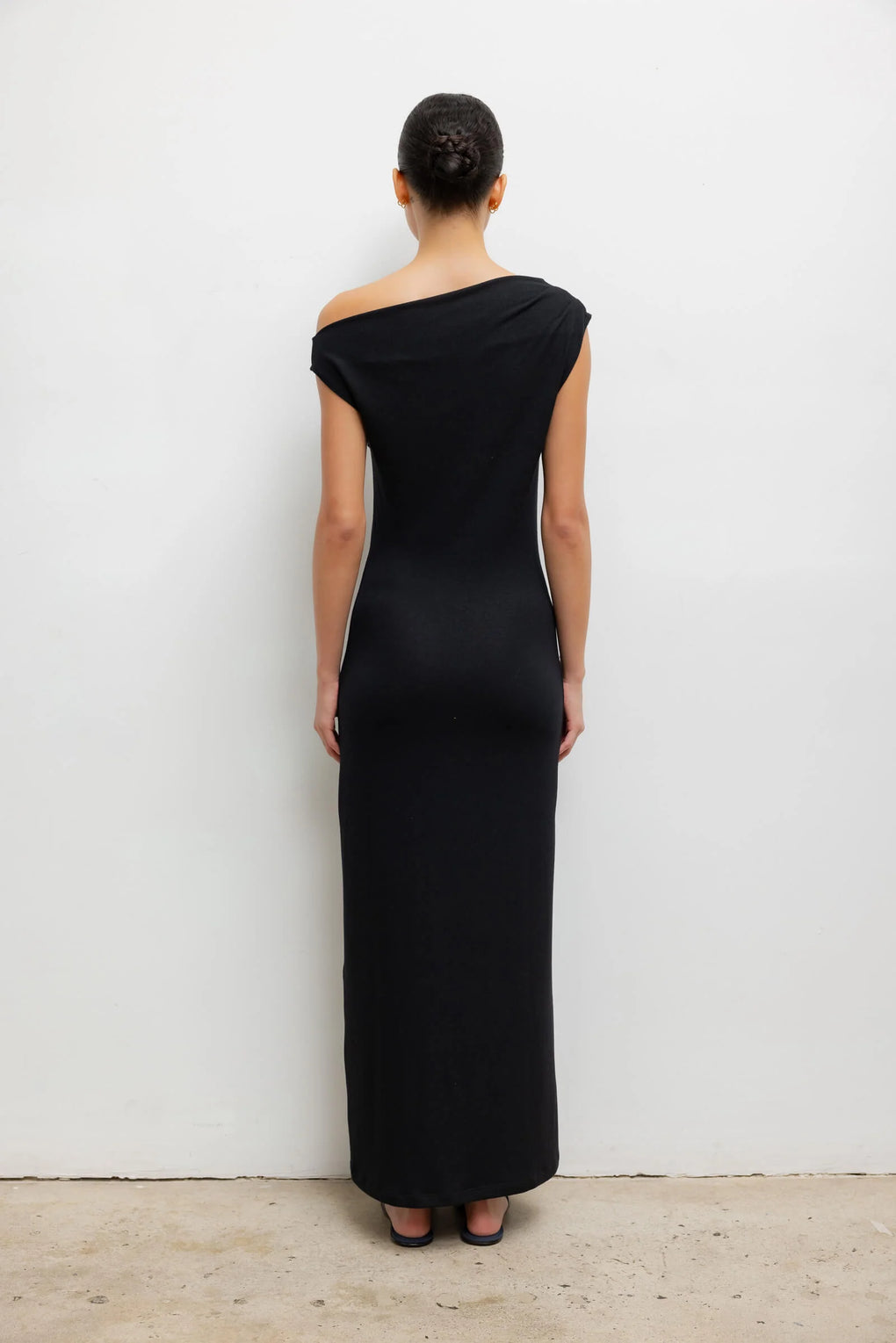 Lauren Ruched Asymmetrical Shoulder Dress